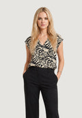 Short sleeves blouses Ayfee BLUSA MEZZA MANICA SCOLLO A V