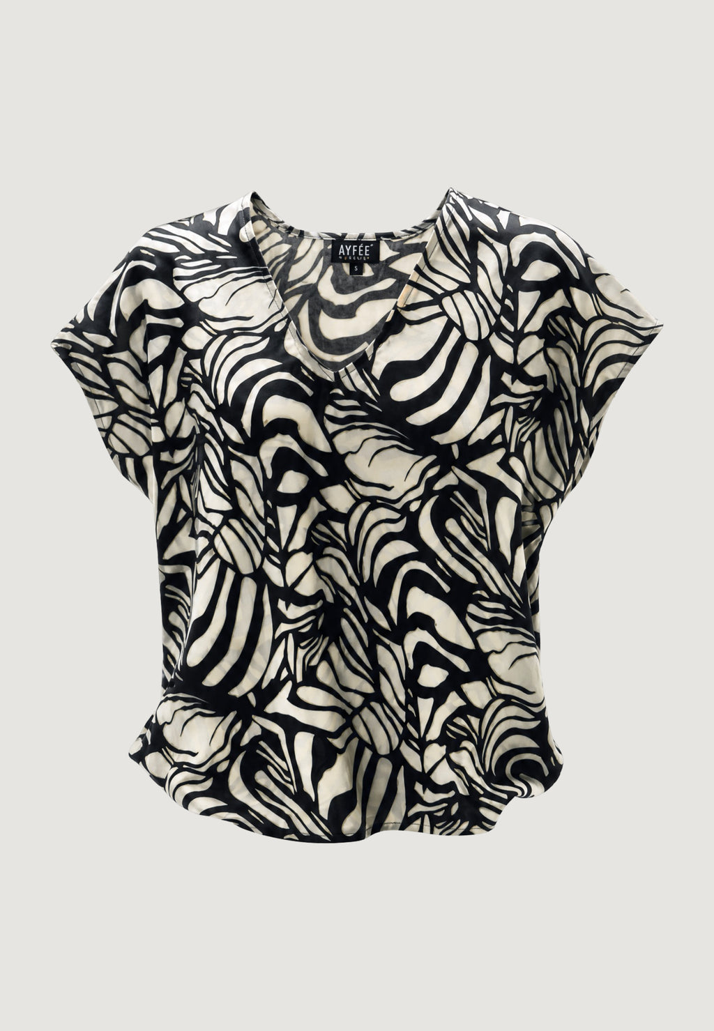 Short sleeves blouses Ayfee BLUSA MEZZA MANICA SCOLLO A V