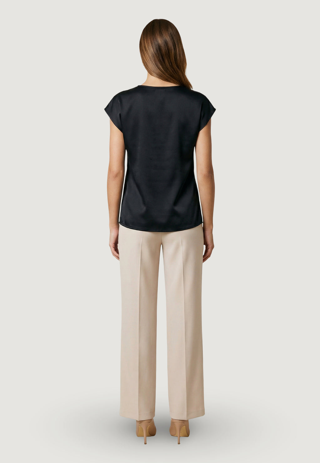 Blusa manica corta I am Top Satin