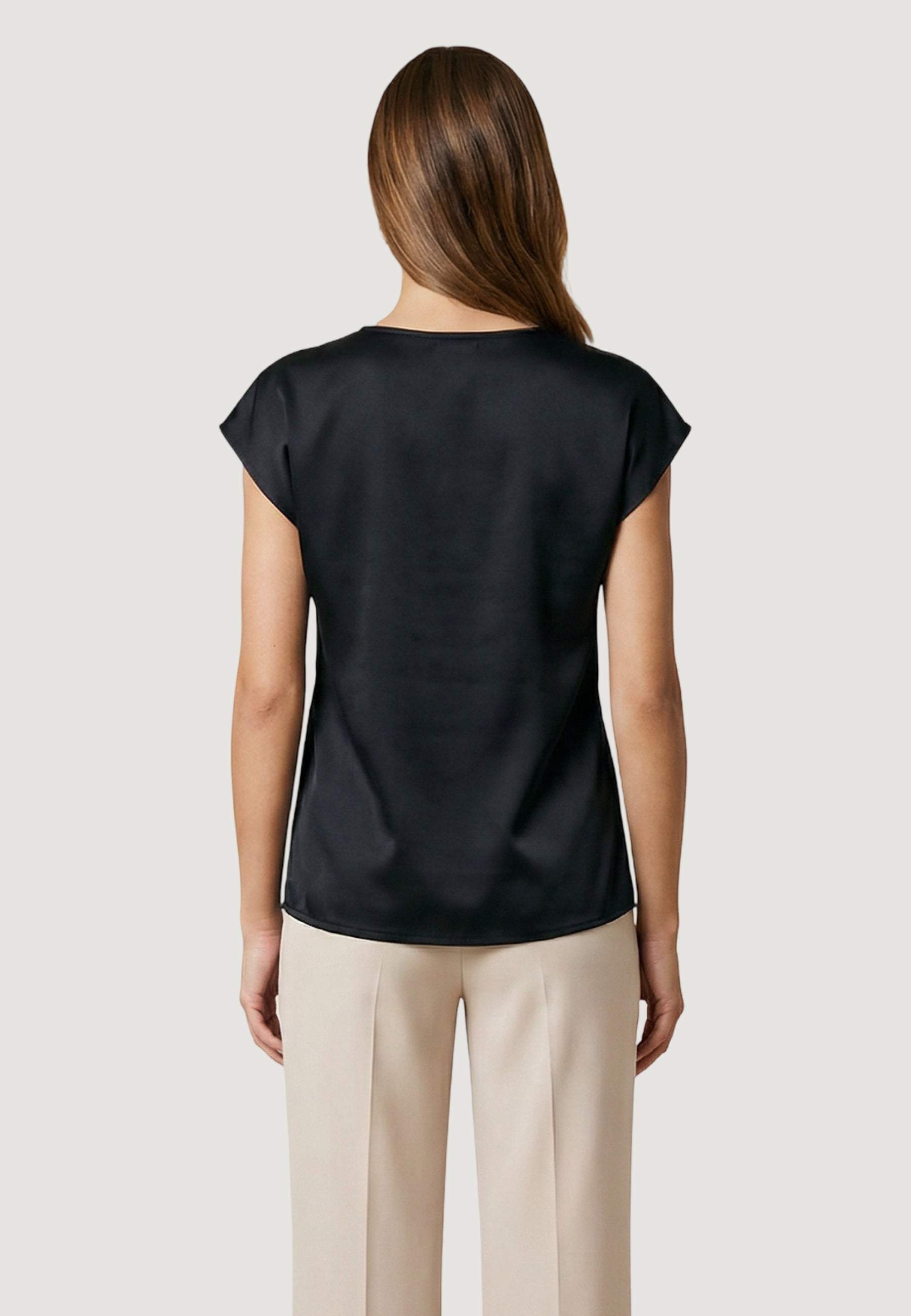 Blusa manica corta I am Top Satin