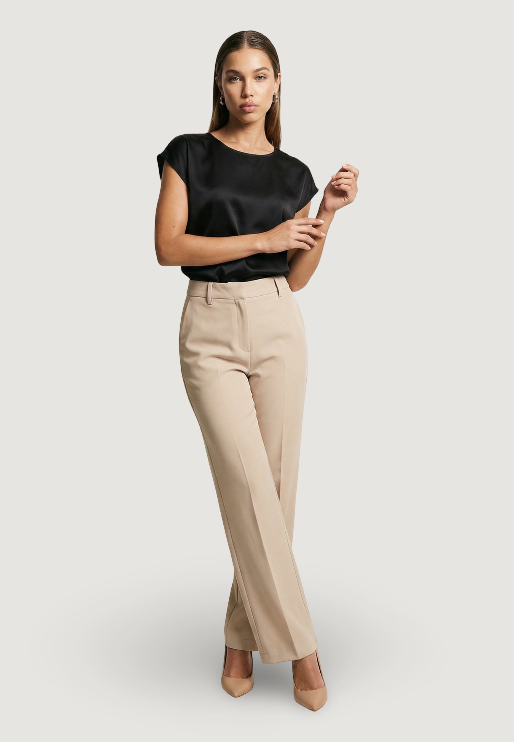 Blusa manica corta I am Top Satin