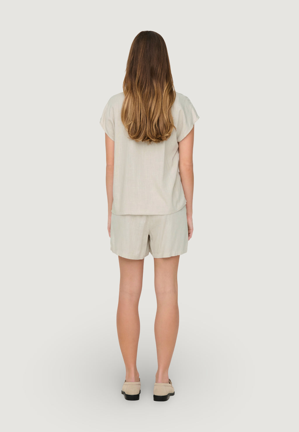 Short sleeves blouses Jacqueline de Yong Jdycaya Lion Linen S/S Top Wvn Dia