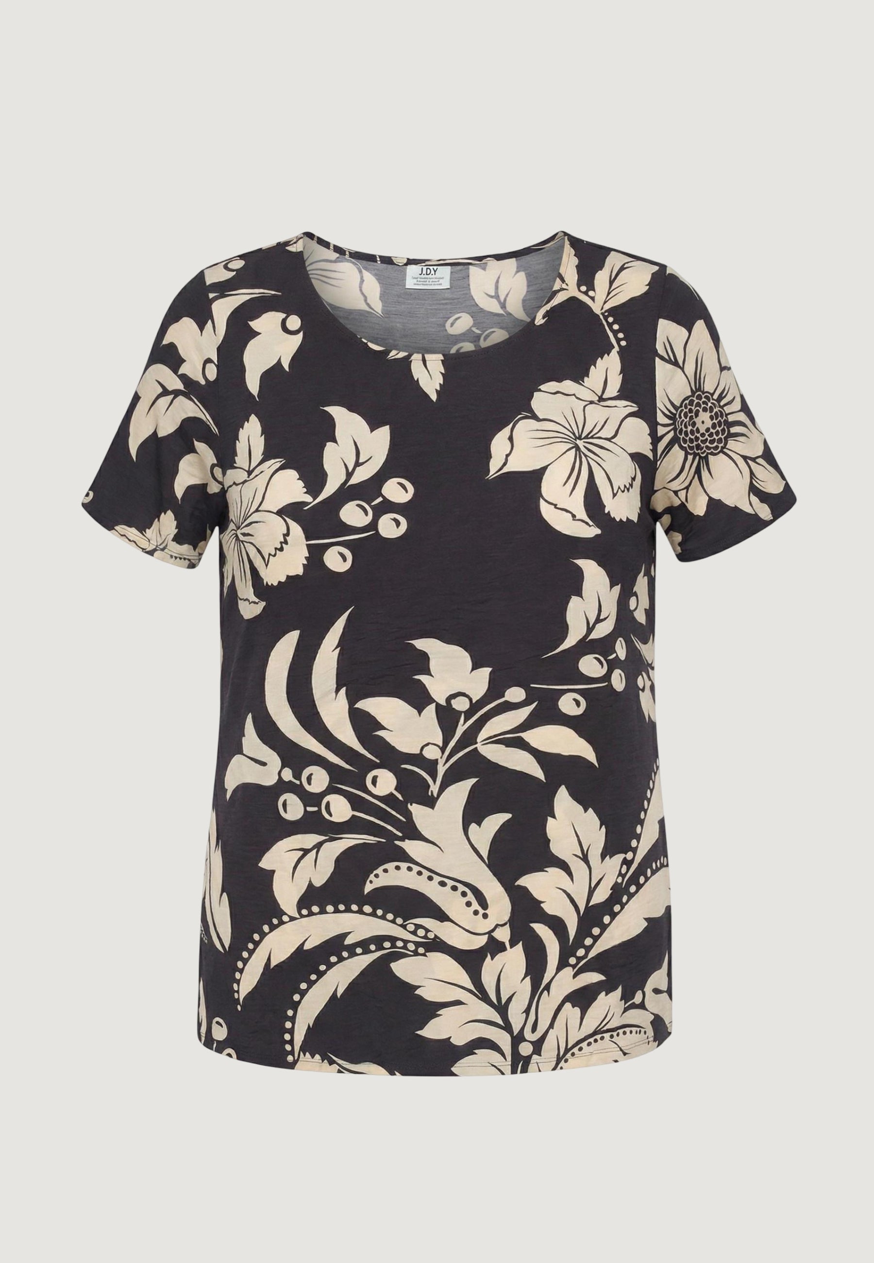 Short sleeves blouses Jacqueline de Yong Jdytroya Life S/S O-Neck Top Wvn Dia