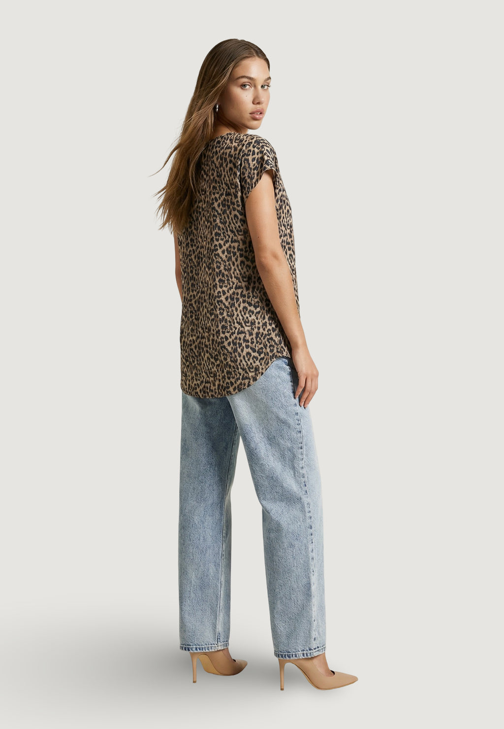 Blusa manica corta Only ONLNOVA LIFE VIS S/S TOP WVN