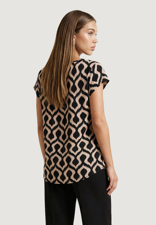 Blusa manica corta Only ONLNOVA LIFE VIS S/S TOP WVN