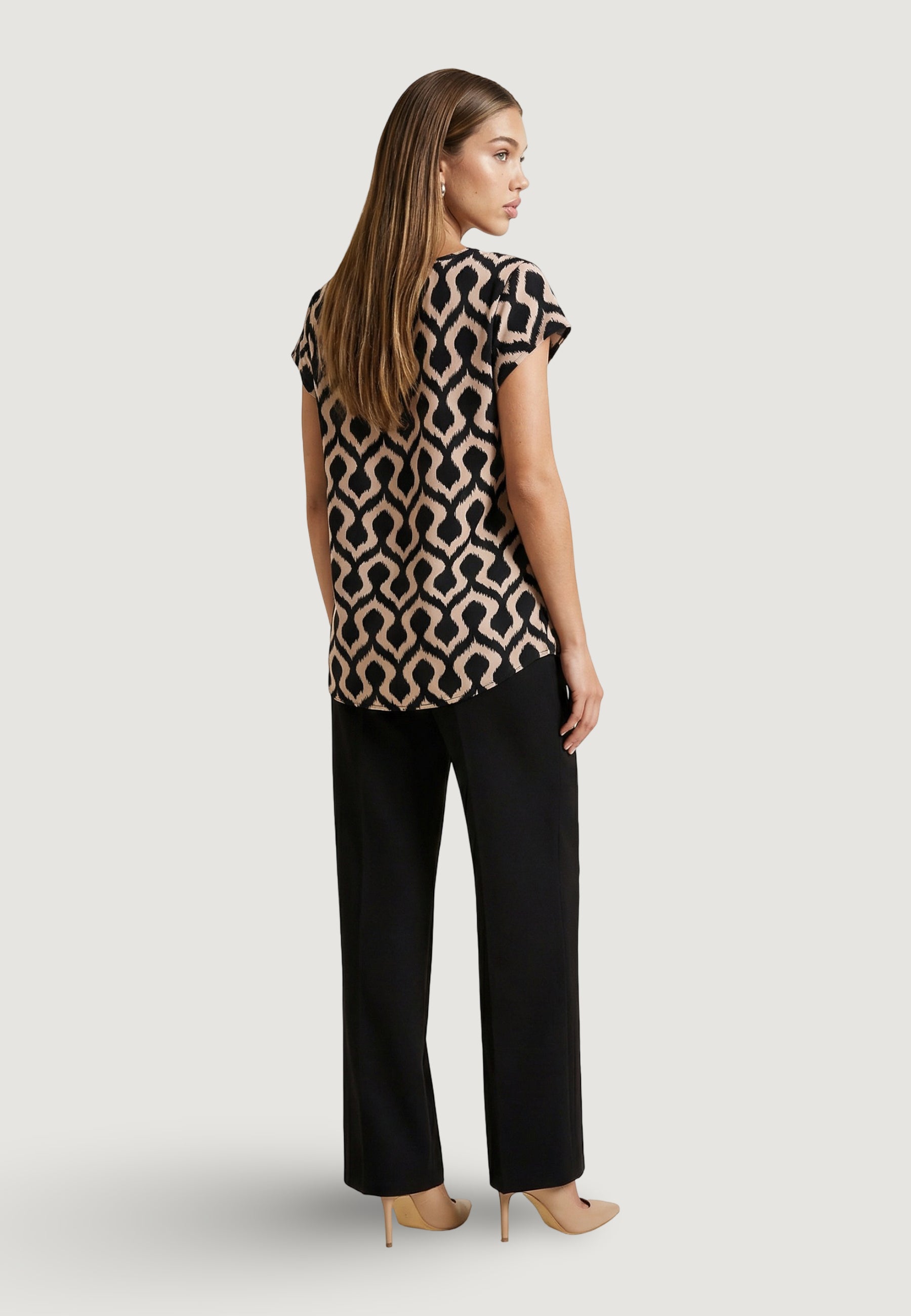 Blusa manica corta Only ONLNOVA LIFE VIS S/S TOP WVN
