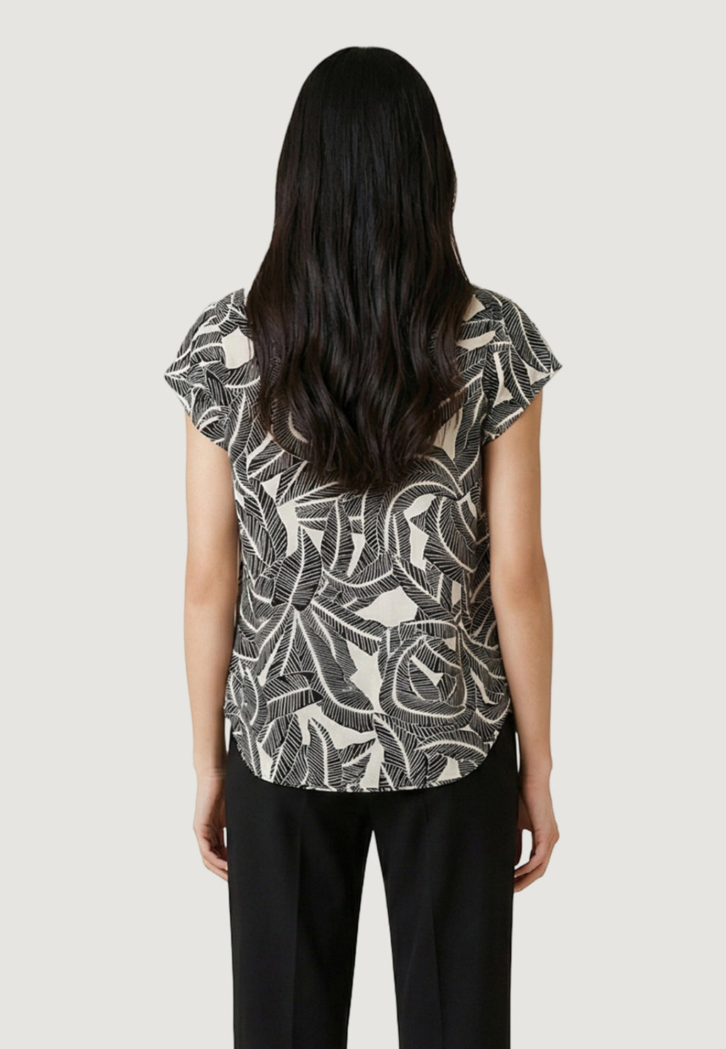 Blusa manica corta Only ONLNOVA LIFE VIS S/S TOP WVN
