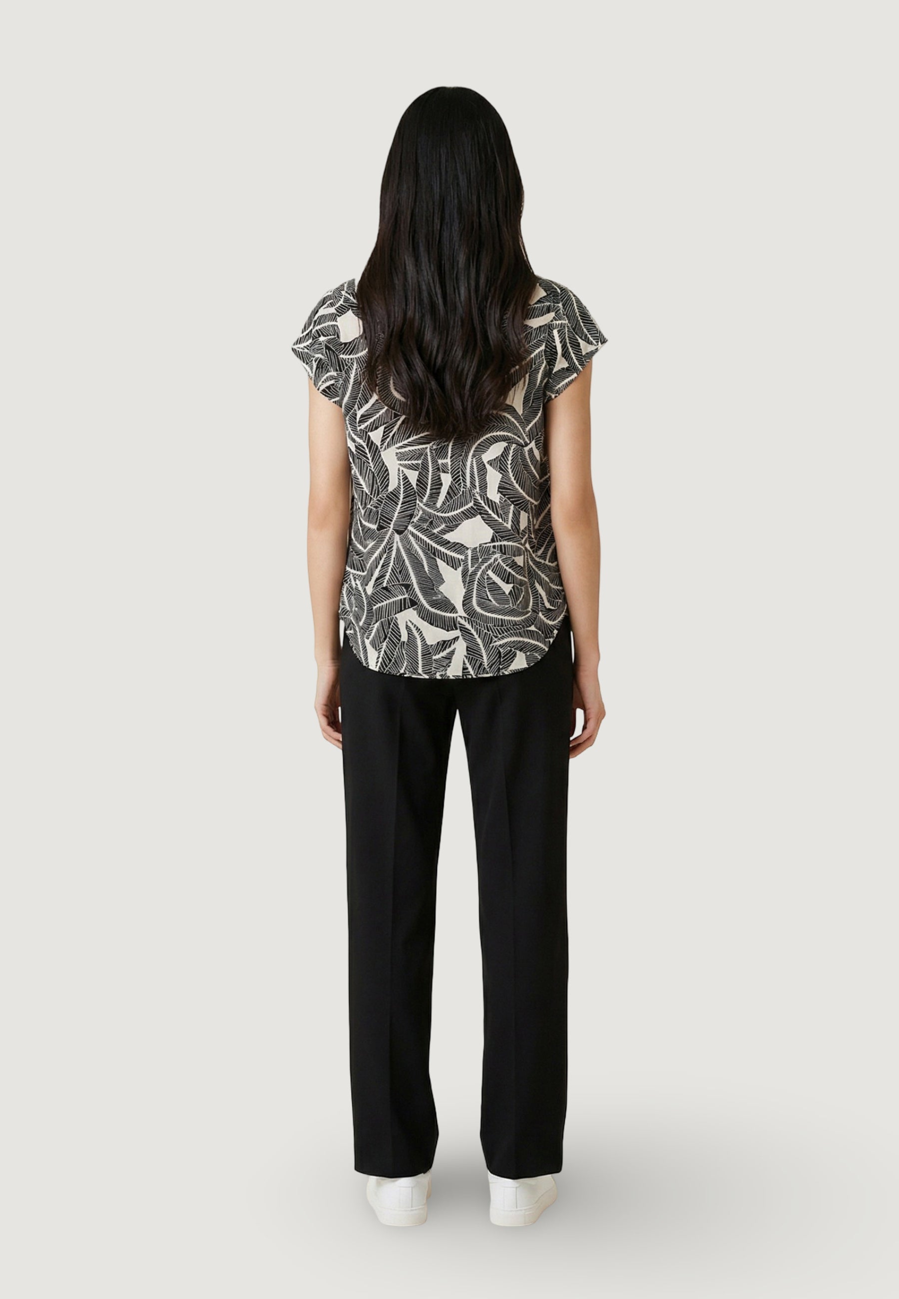 Blusa manica corta Only ONLNOVA LIFE VIS S/S TOP WVN