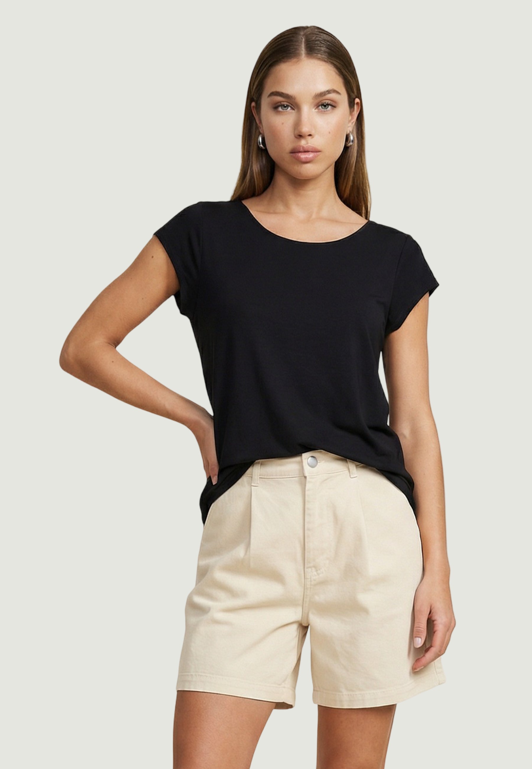 Blusa manica corta Only ONLNOVA LIFE VIS S/S TOP WVN