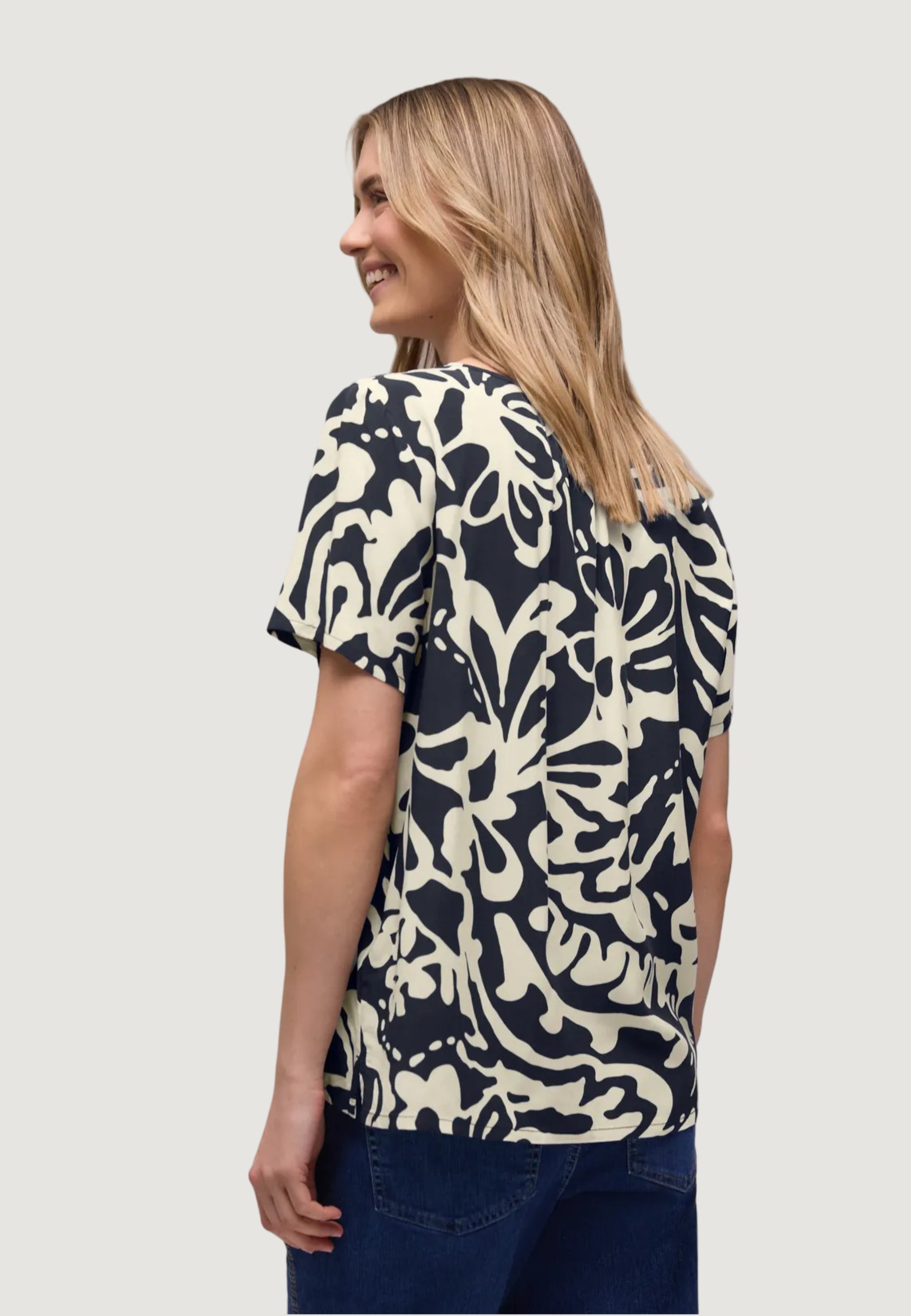 Blusa manica corta Street One Shirtblouse w string