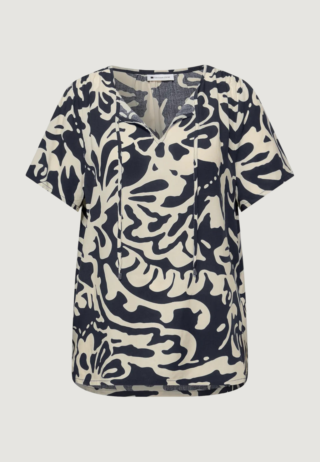 Blusa manica corta Street One Shirtblouse w string