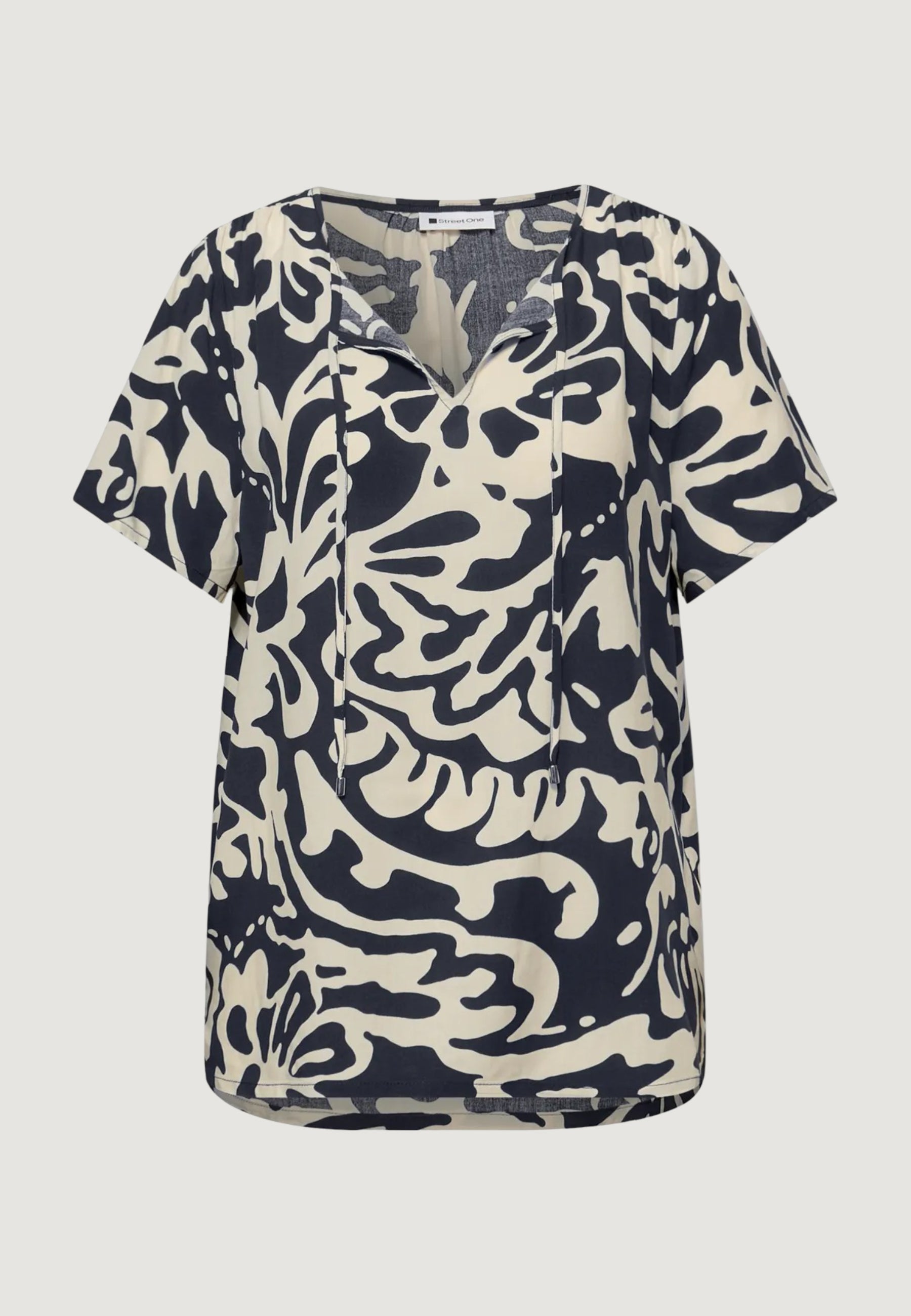 Blusa manica corta Street One Shirtblouse w string