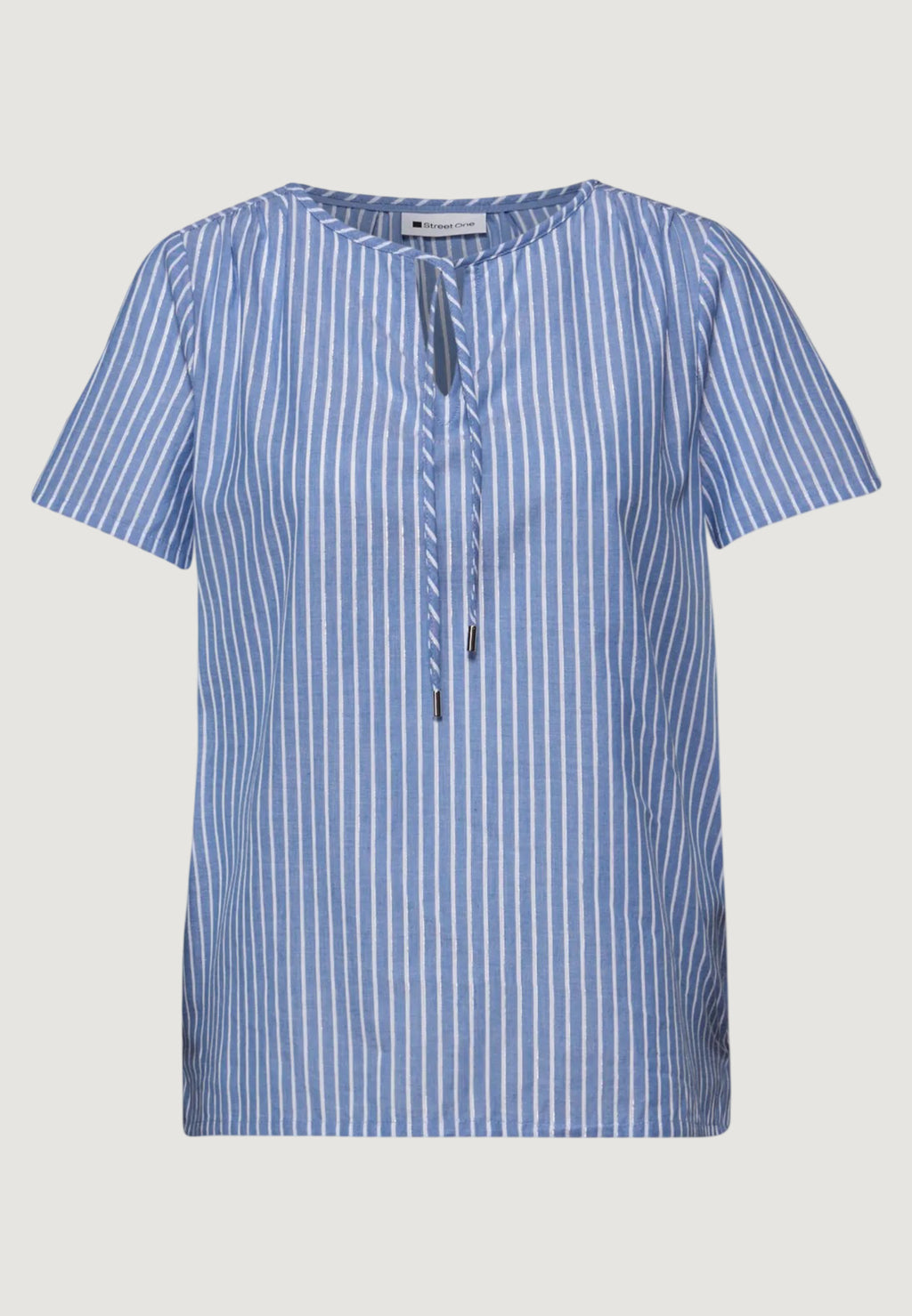 Blusa manica corta Street One Striped Shirtblouse