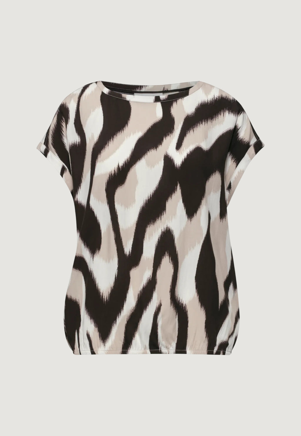 Blusa manica corta Street One Roundneck shirtblouse w tape