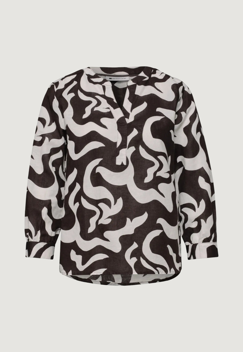 Blusa manica corta Street One SOL_Splitneck tunic blouse