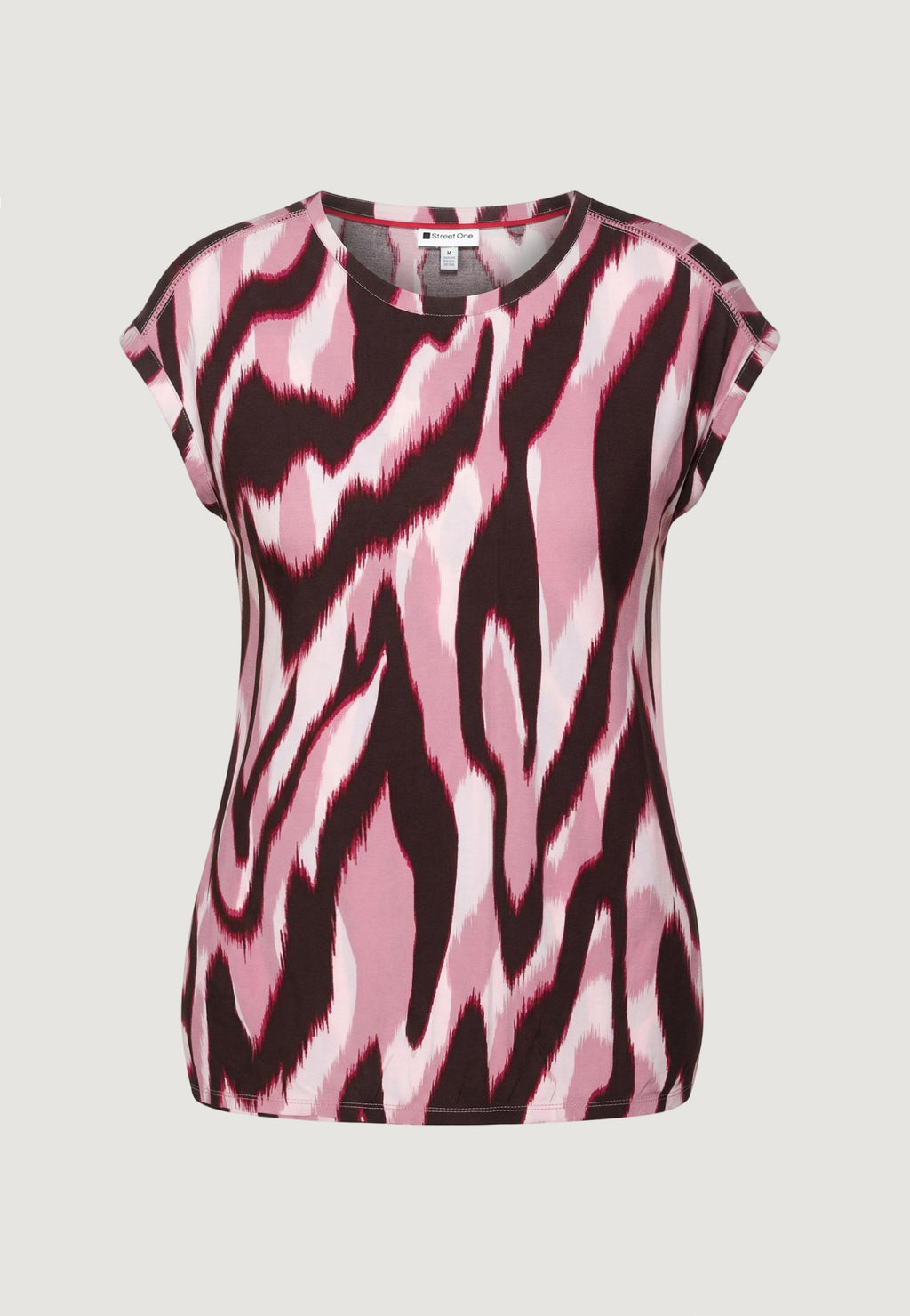Blusa manica corta Street One Roundneck shirtblouse w tape