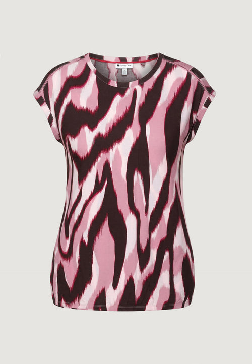 Blusa manica corta Street One Roundneck shirtblouse w tape