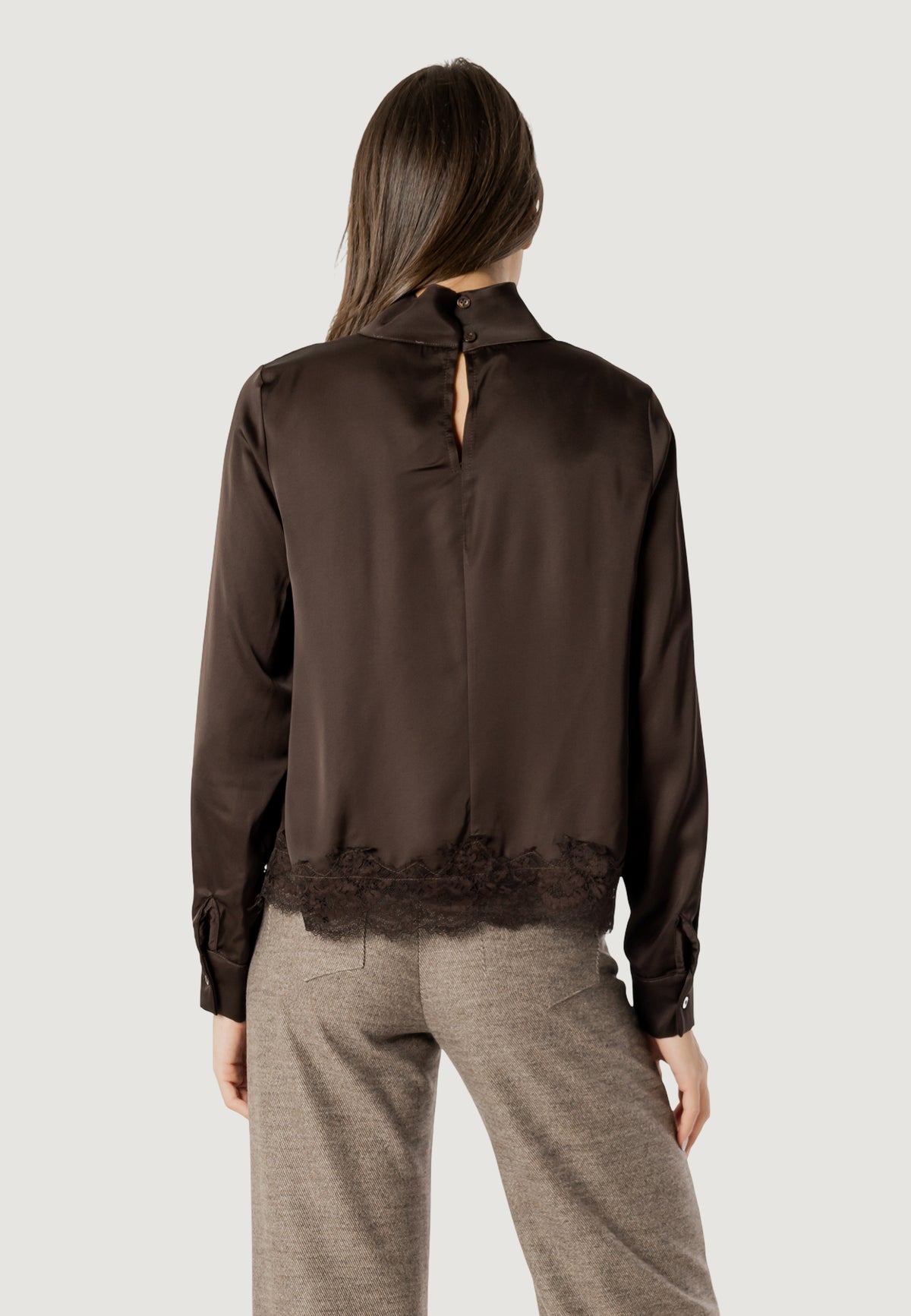 Bluse manica lunga I am Elisa lace viscose satin blouse