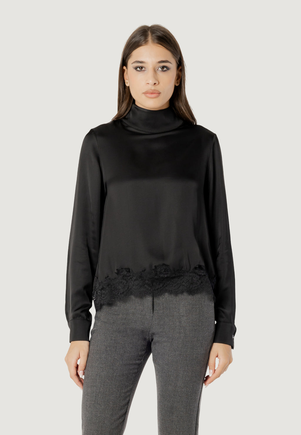 Bluse manica lunga I am Elisa lace viscose satin blouse