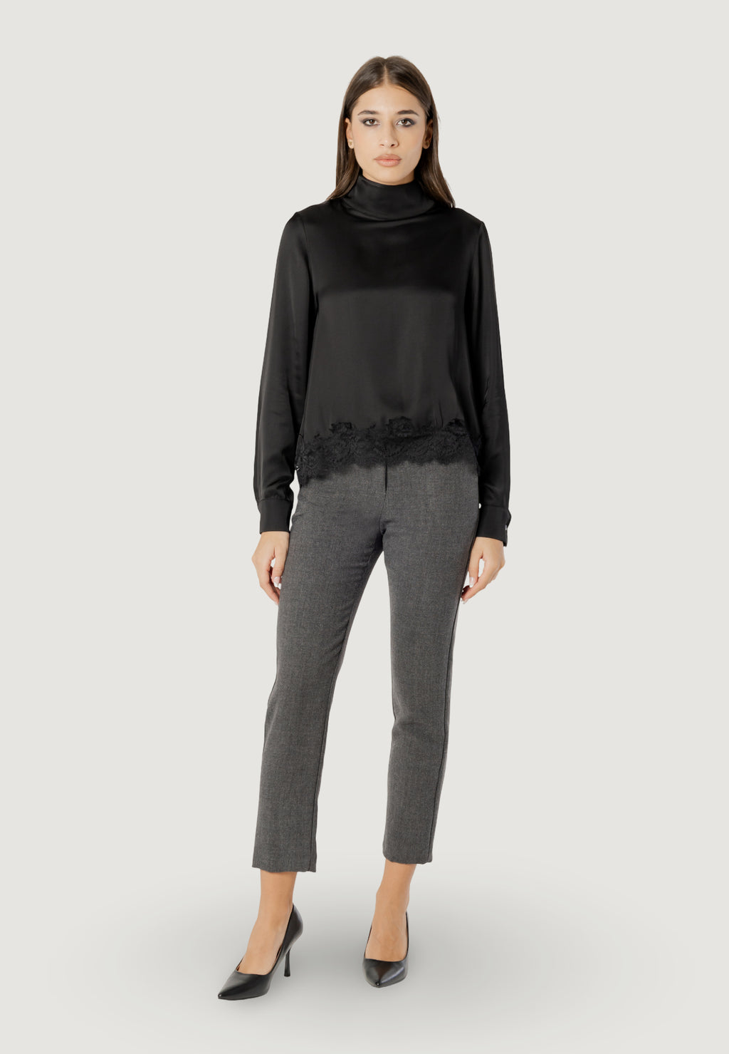 Bluse manica lunga I am Elisa lace viscose satin blouse