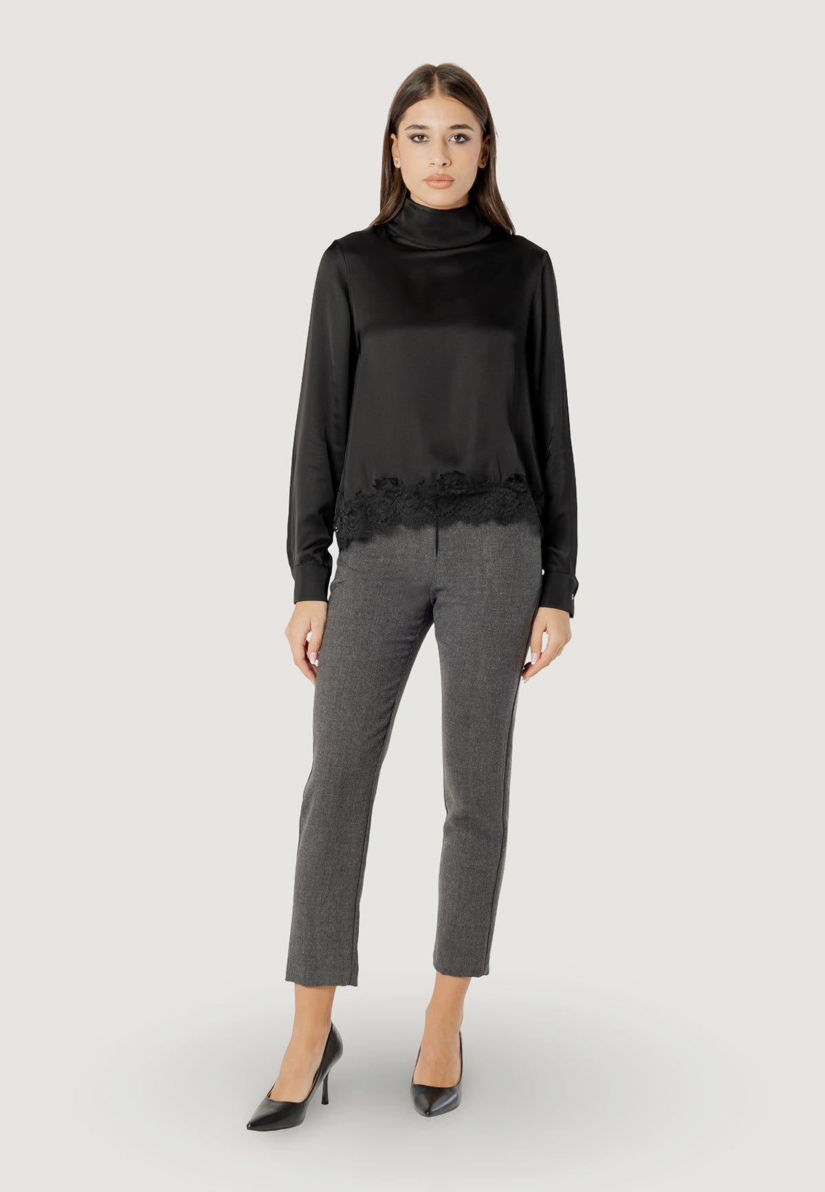 Bluse manica lunga I am Elisa lace viscose satin blouse