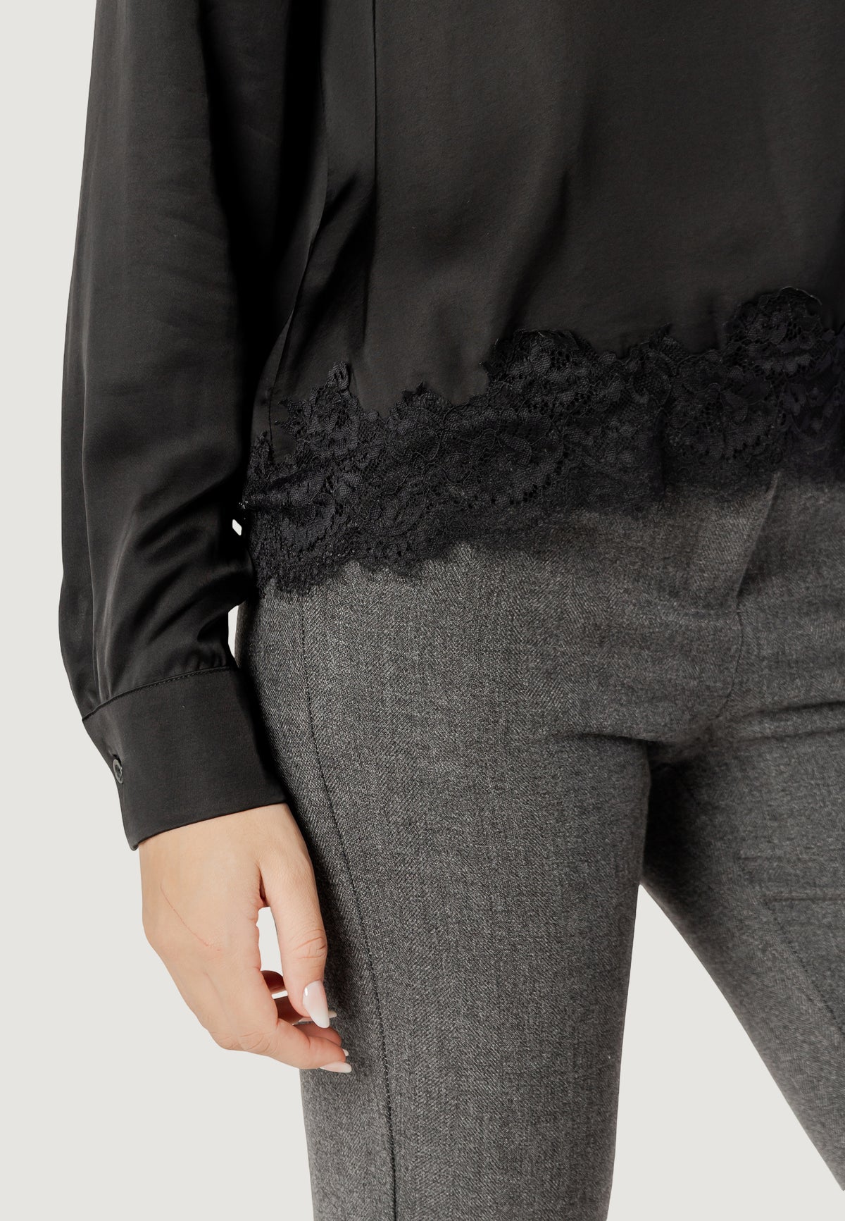 Bluse manica lunga I am Elisa lace viscose satin blouse