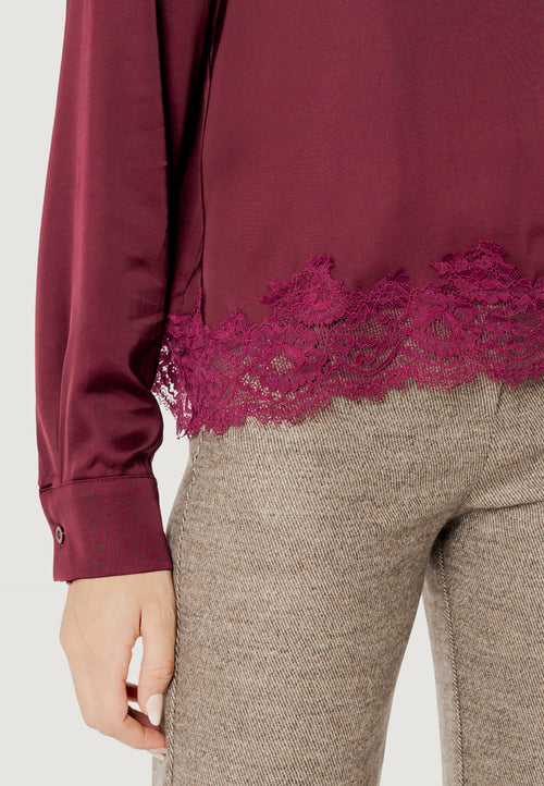 Bluse manica lunga I am Elisa lace viscose satin blouse