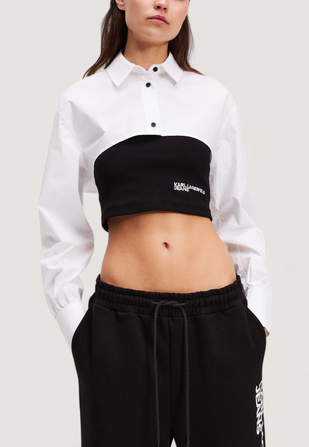 Bluse manica lunga Karl Lagerfeld Jeans KLJ BLOCKED POPLIN BLOUSE