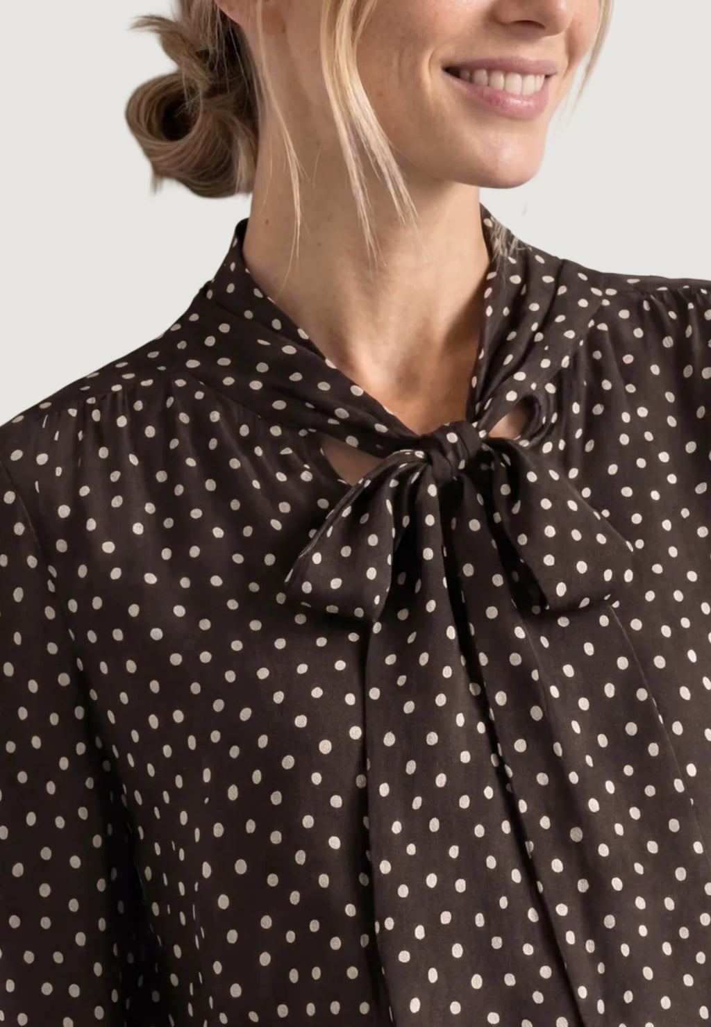 Bluse manica lunga Street One Printed Blouse W Tie Detail