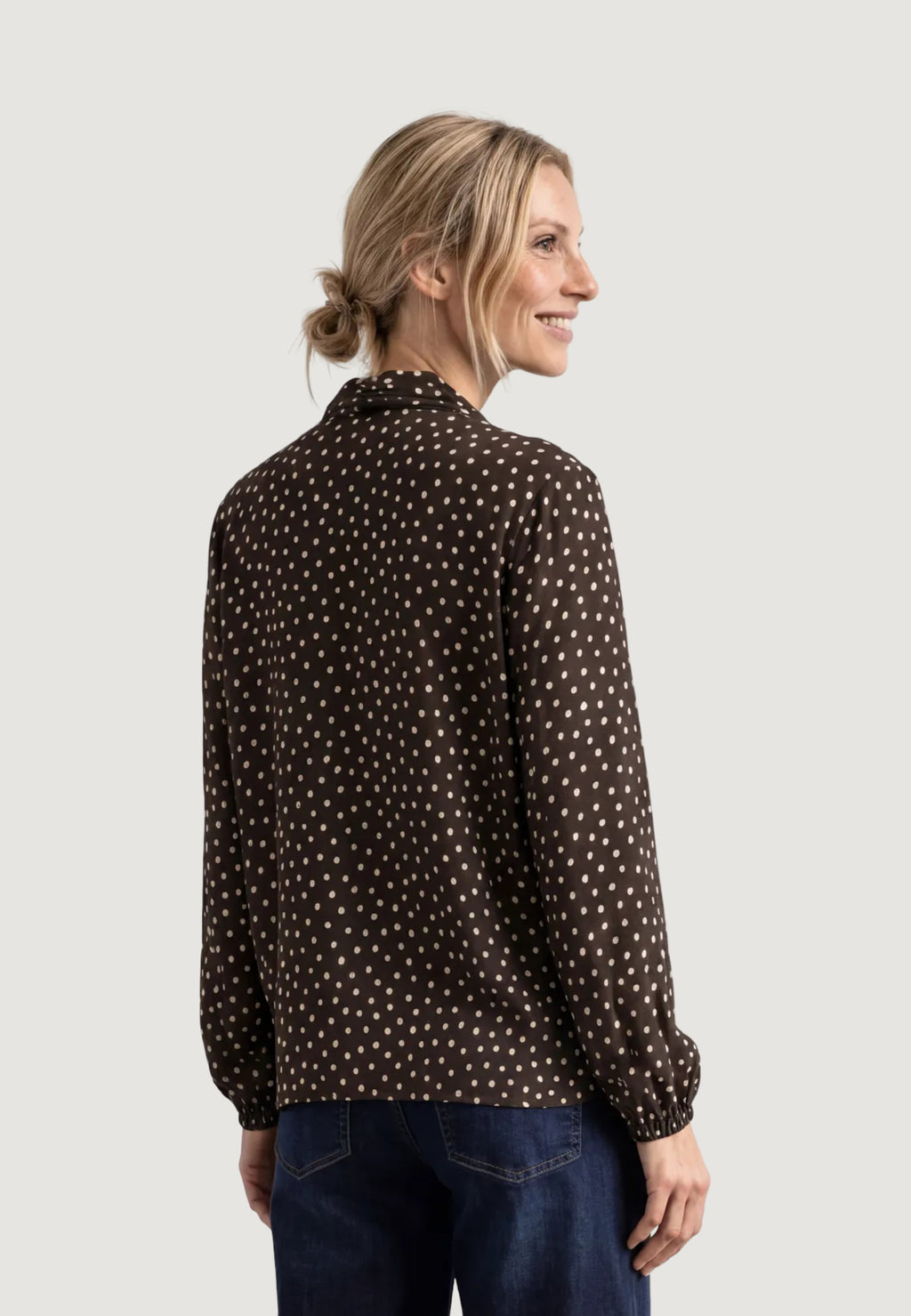 Bluse manica lunga Street One Printed Blouse W Tie Detail