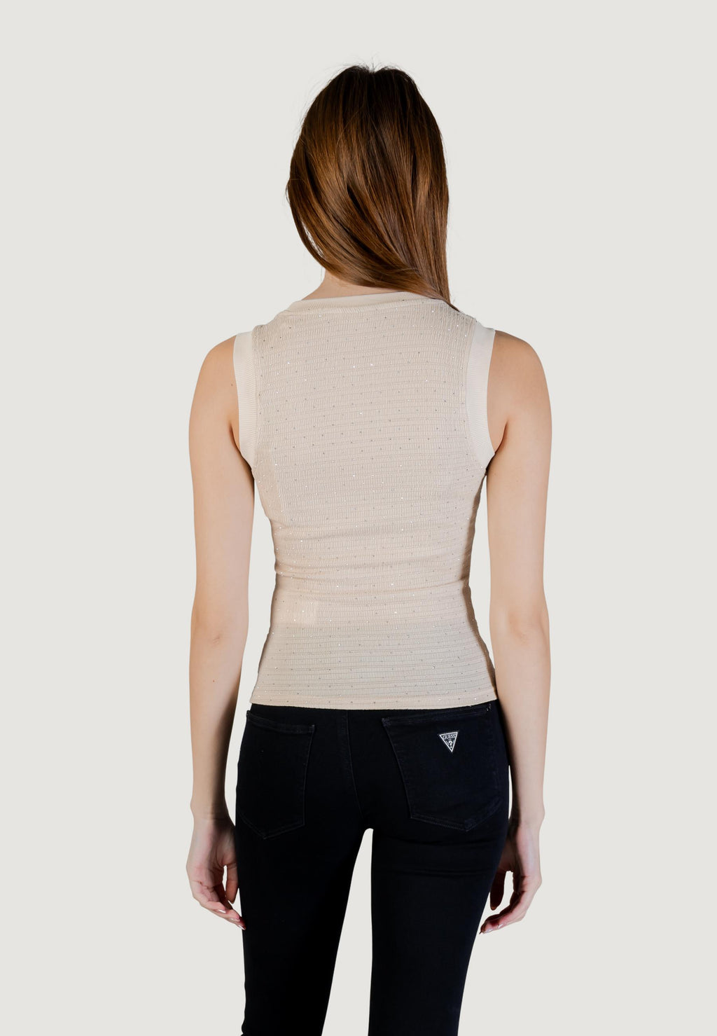Tank top Guess SL FRANCINE SMOCK HOTFIX TOP