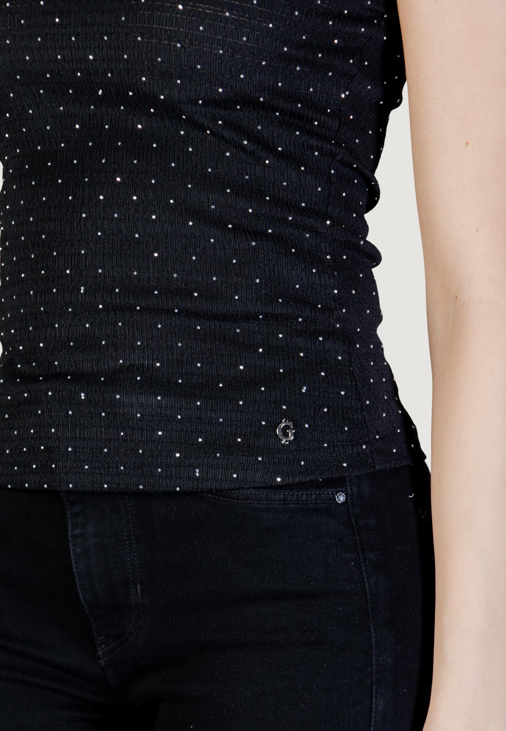 Tank top Guess SL FRANCINE SMOCK HOTFIX TOP