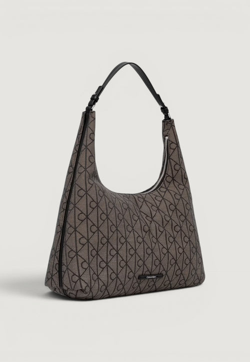 Borsa Calvin Klein EMBLEM JACQUARD SHOULDER BAG