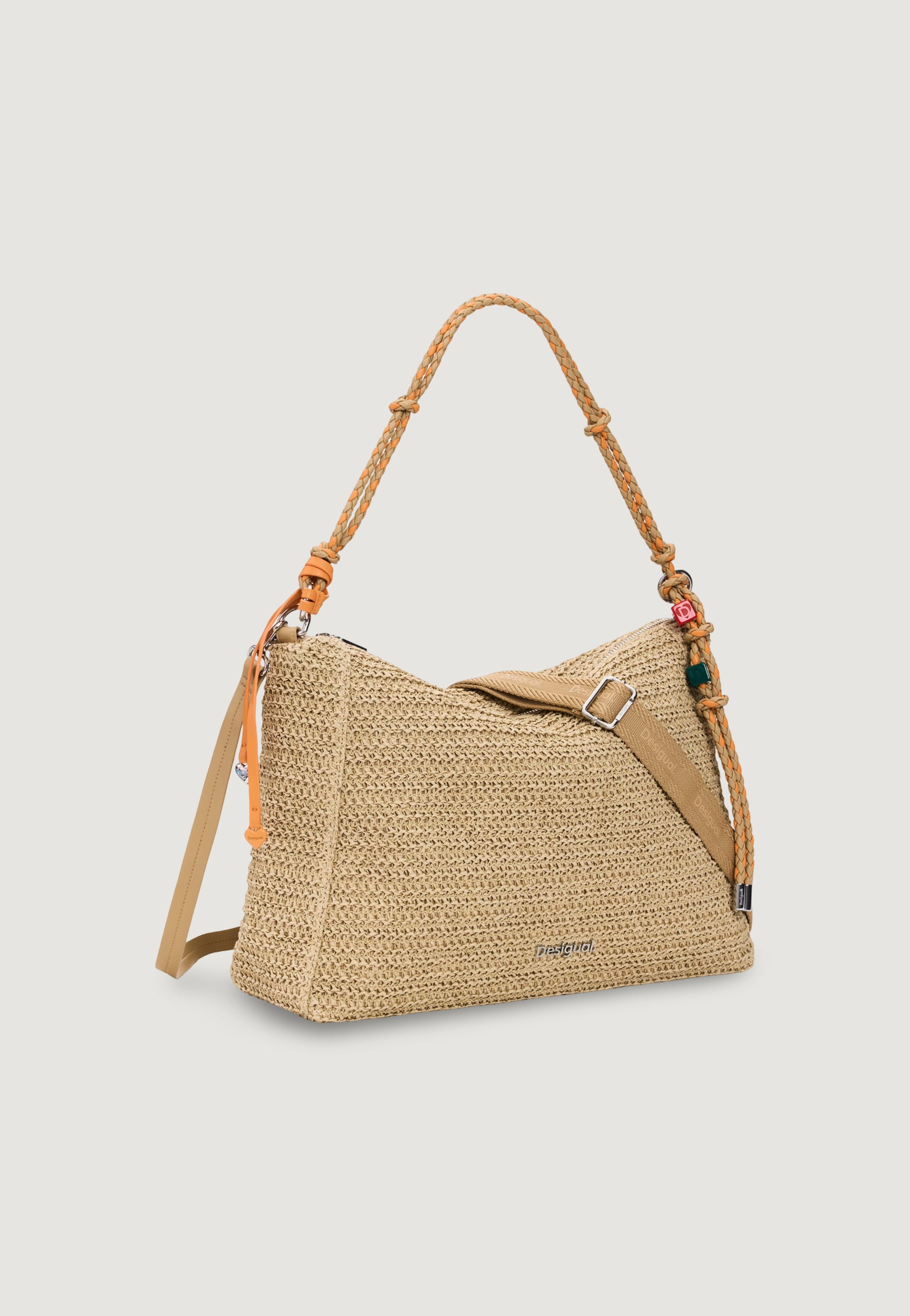 Borsa Desigual BAG_HALF LOGO RAFFIA LE
