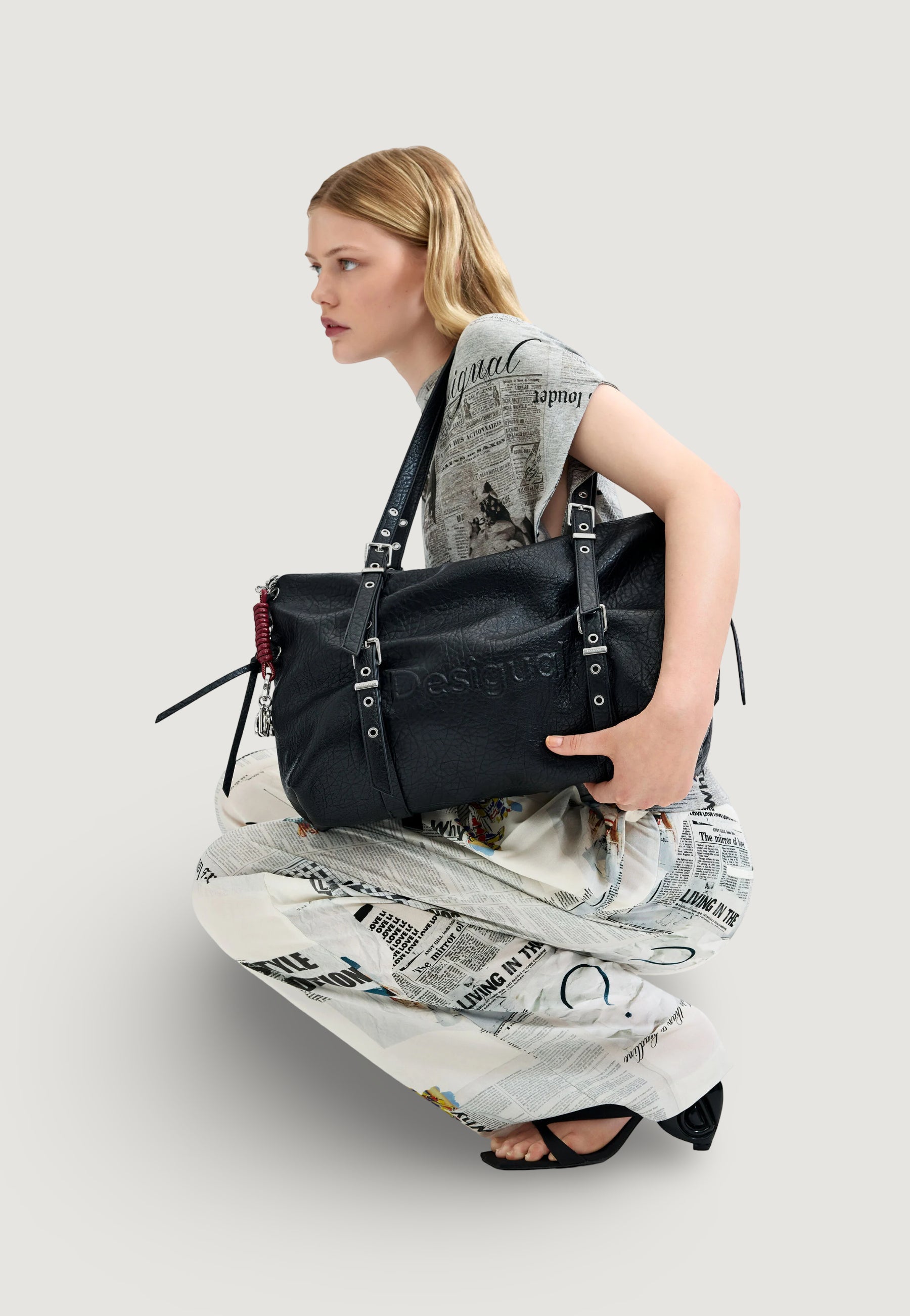 Bag Desigual BAG_HALF LOGO LANUZA BLAC