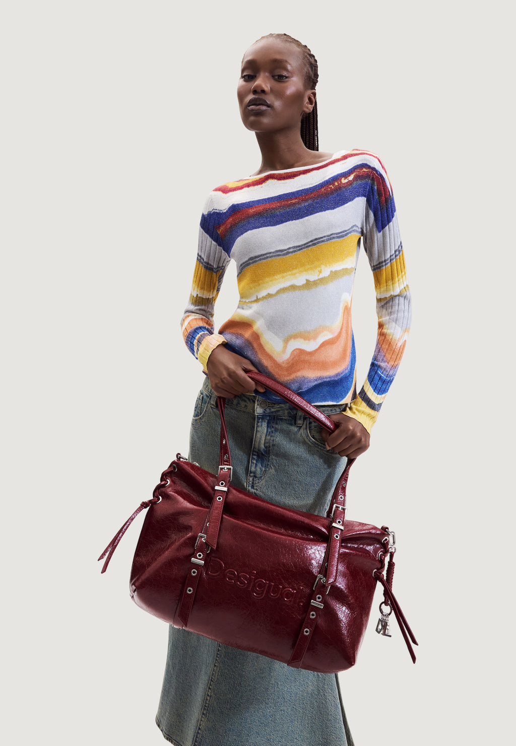 Borsa Desigual BAG_HALF LOGO LANUZA GRA