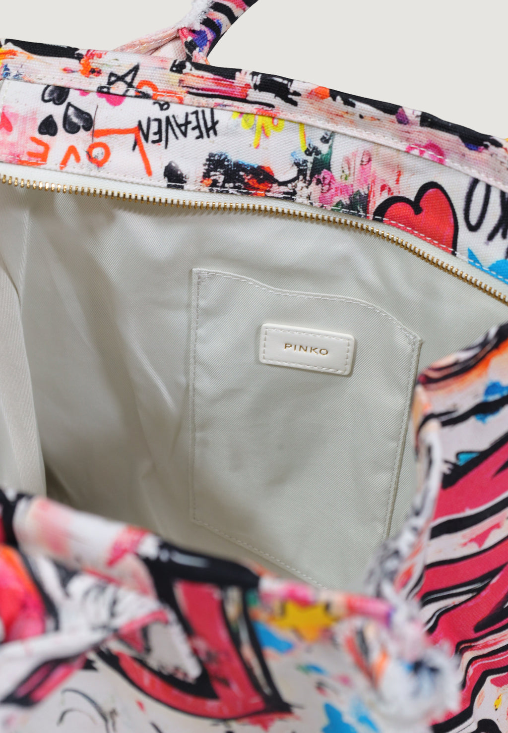 Bag Pinko BEACH SHOPPER CANVAS STAMPA GR