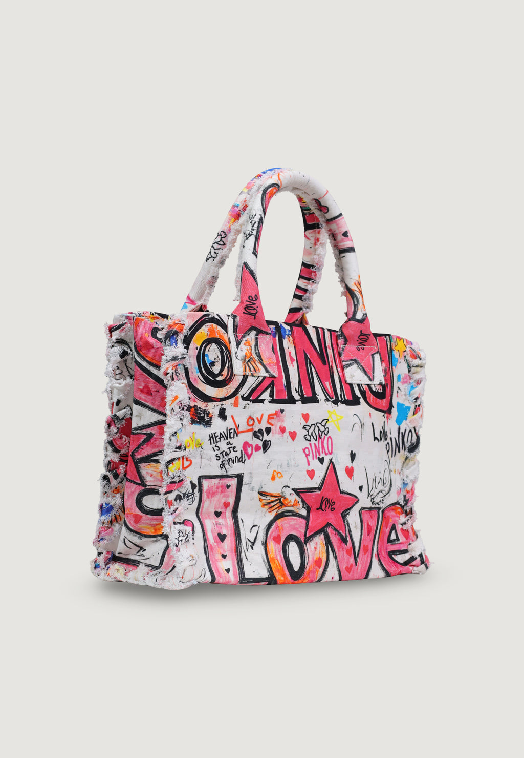 Bag Pinko BEACH SHOPPER CANVAS STAMPA GR