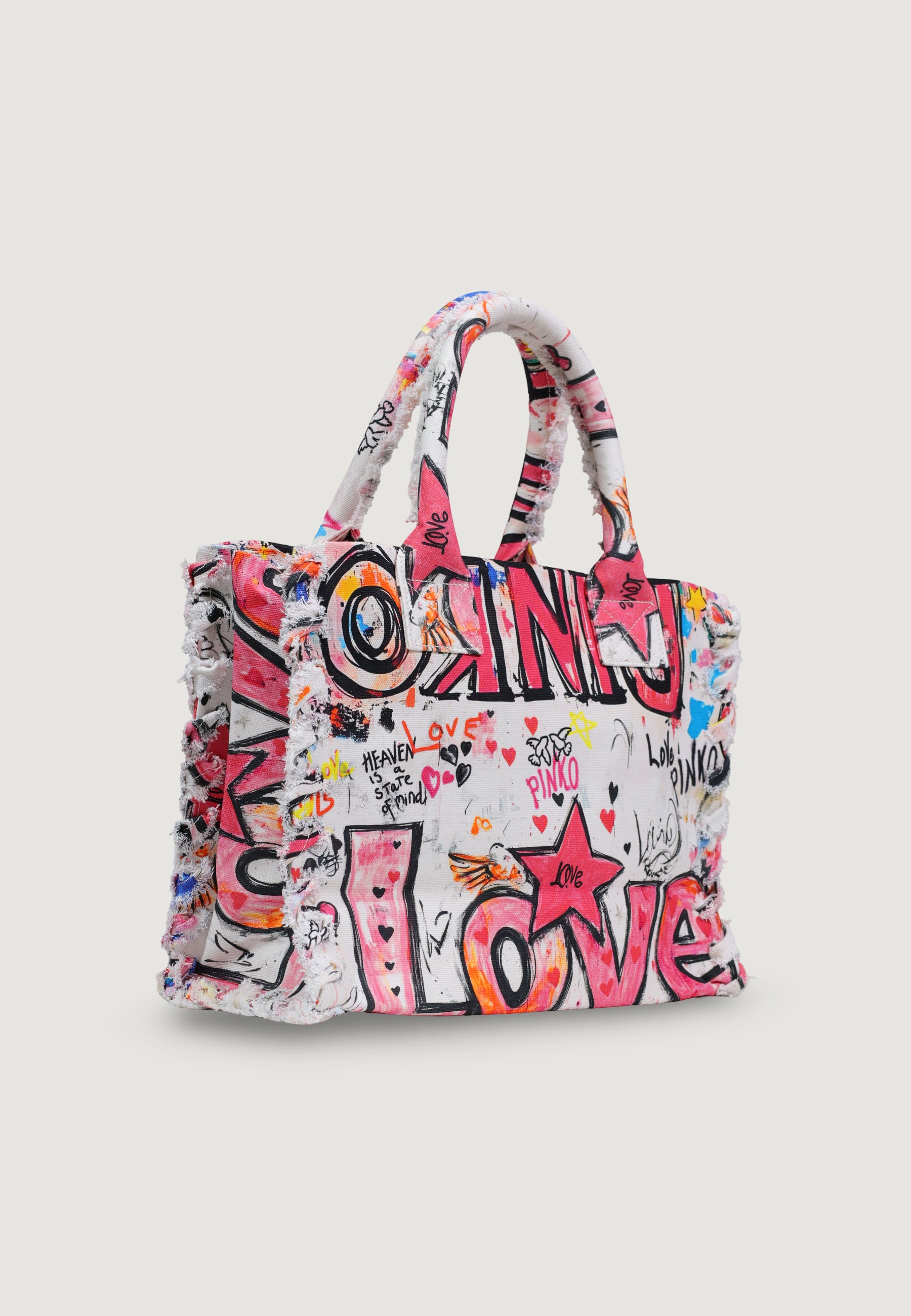 Bag Pinko BEACH SHOPPER CANVAS STAMPA GR