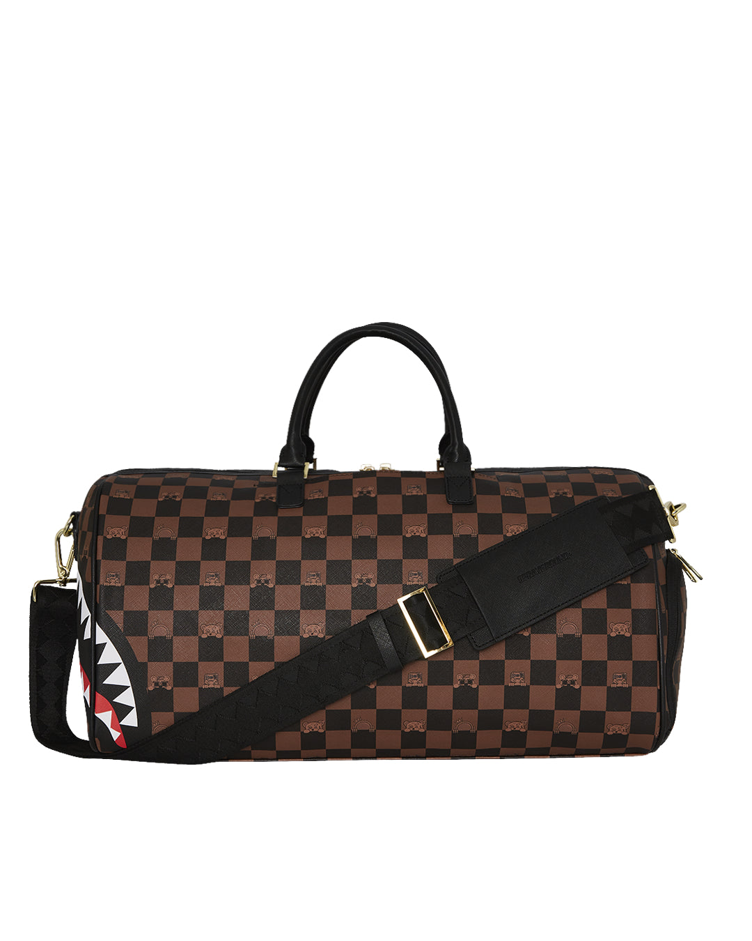 Borsa Sprayground PEEKING CHARACTER CHECK DUFFLE