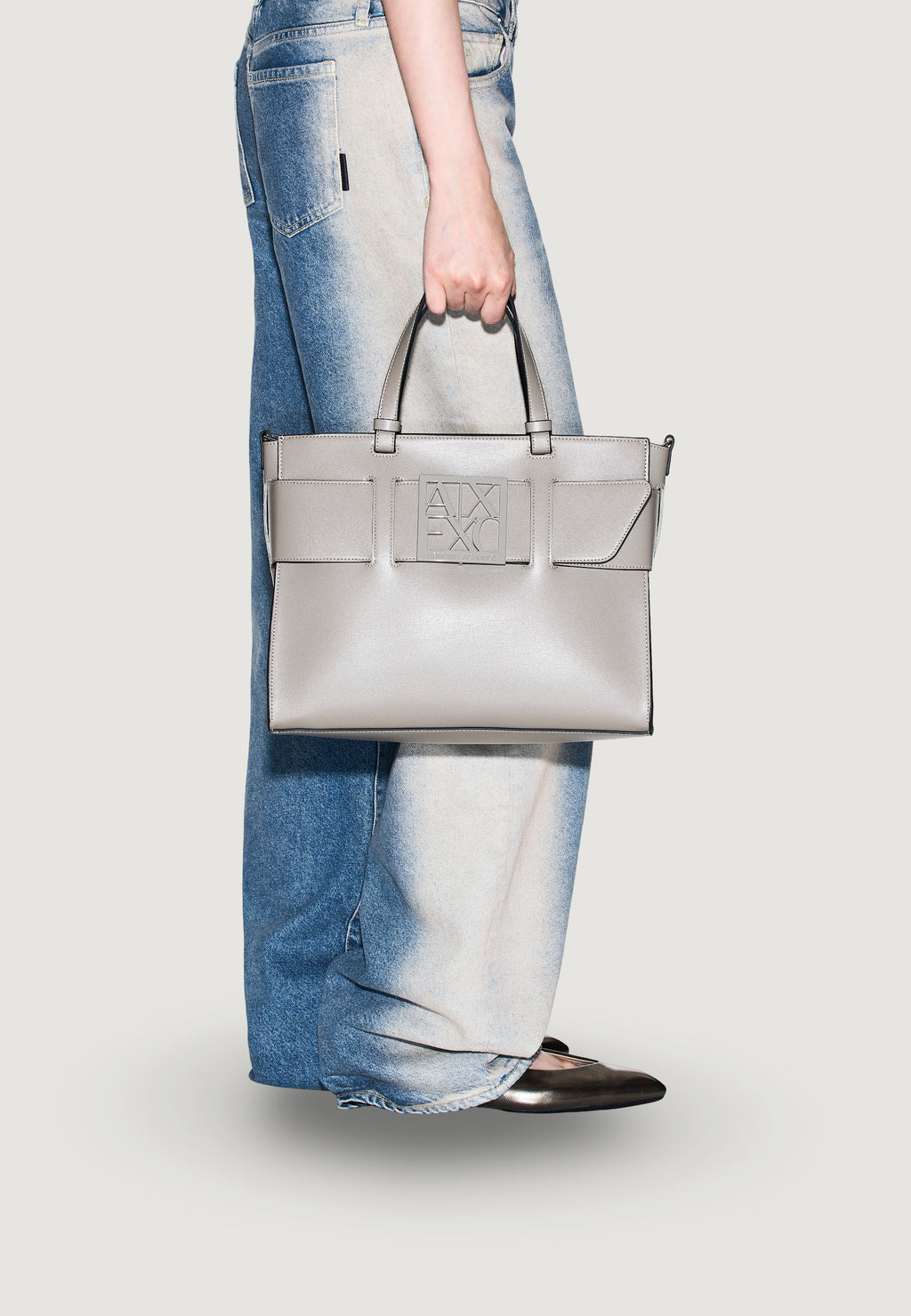 Borsa Armani Exchange LOGO QUADRATO