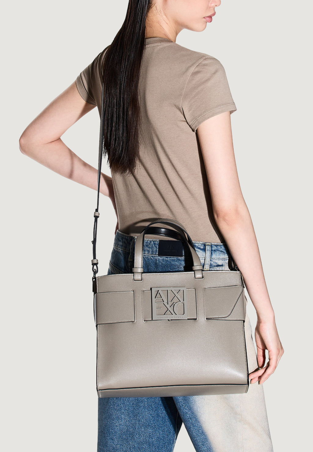 Borsa Armani Exchange LOGO QUADRATO