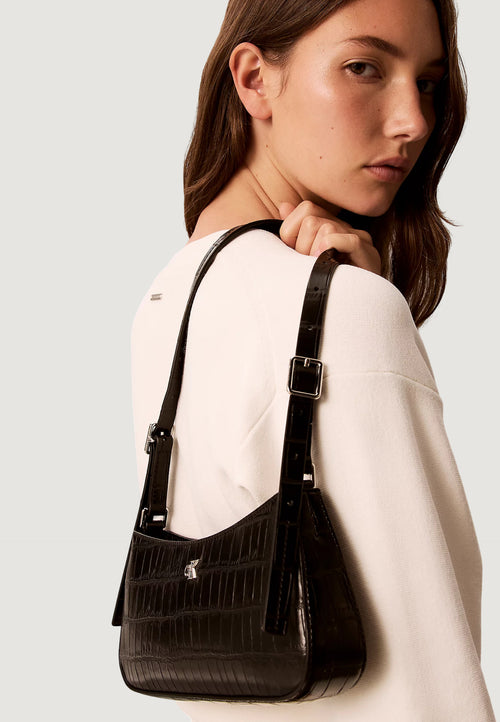 Borsa Calvin Klein CK CROC SMALL SHOULDER BAG