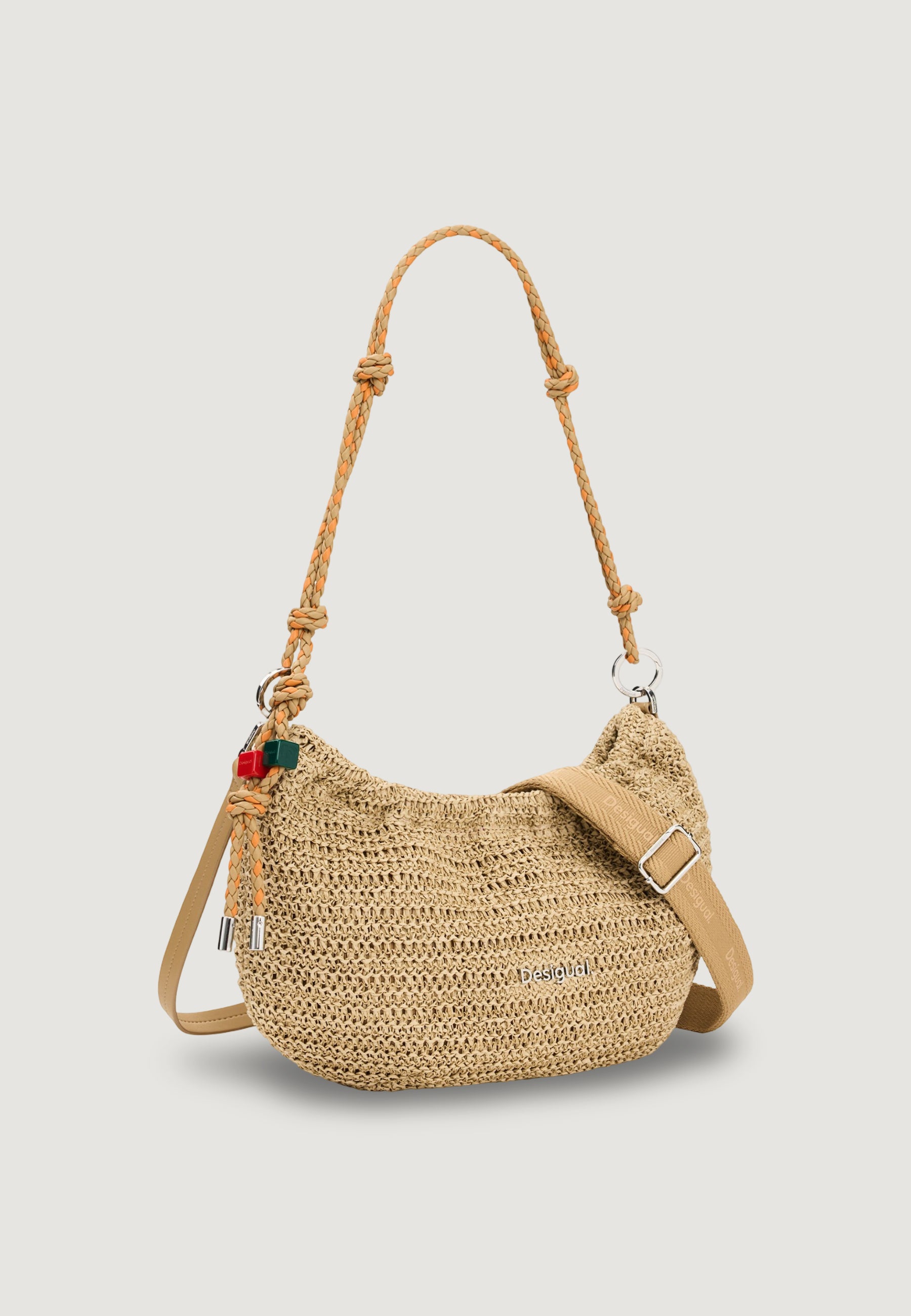 Borsa Desigual BAG_HALF LOGO RAFFIA WA