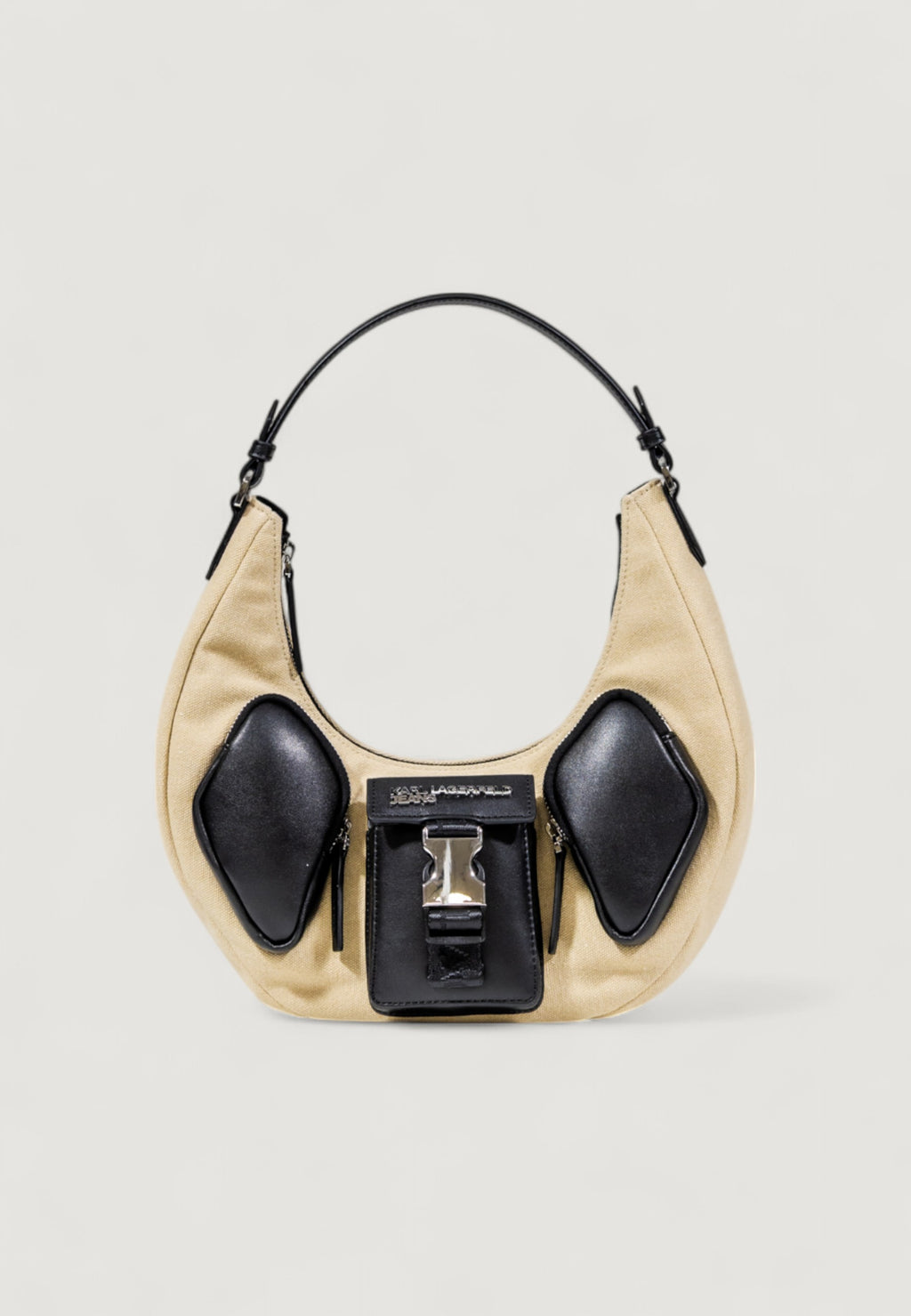 Borsa Karl Lagerfeld Jeans KLJ CANVAS MIXED HALFMOON BAG