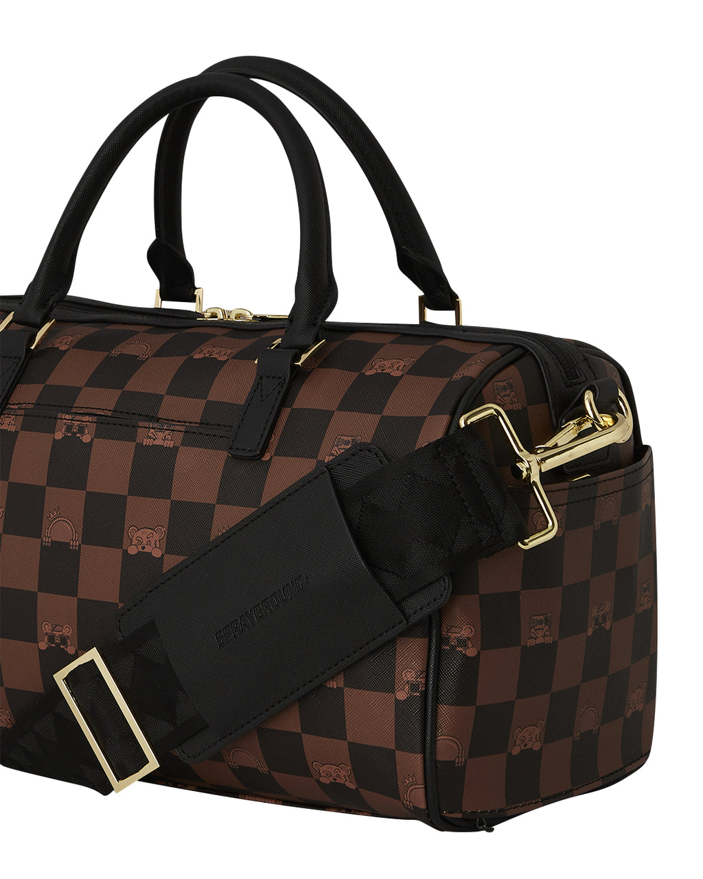 Borsa Sprayground PEEKING CHARACTER CHECK MINI DUFFLE