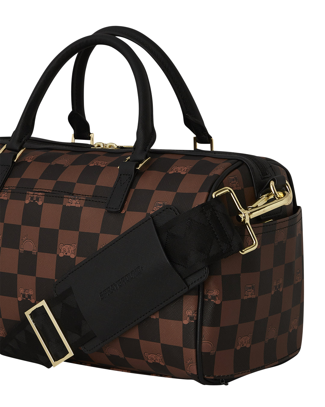 Borsa Sprayground PEEKING CHARACTER CHECK MINI DUFFLE