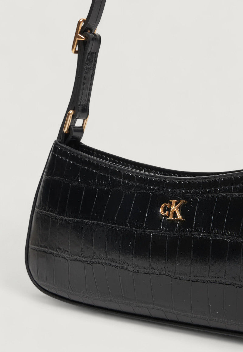 Borsa Calvin Klein CK CROC SMALL SHOULDER BAG