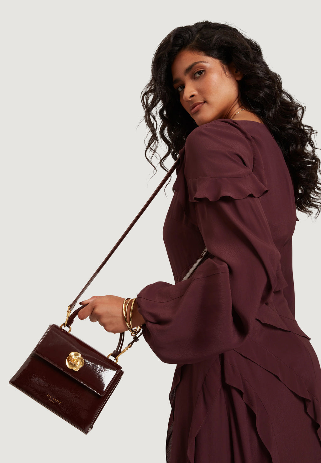 Borsa TED BAKER Rose Detail Mini Crinkle Bag