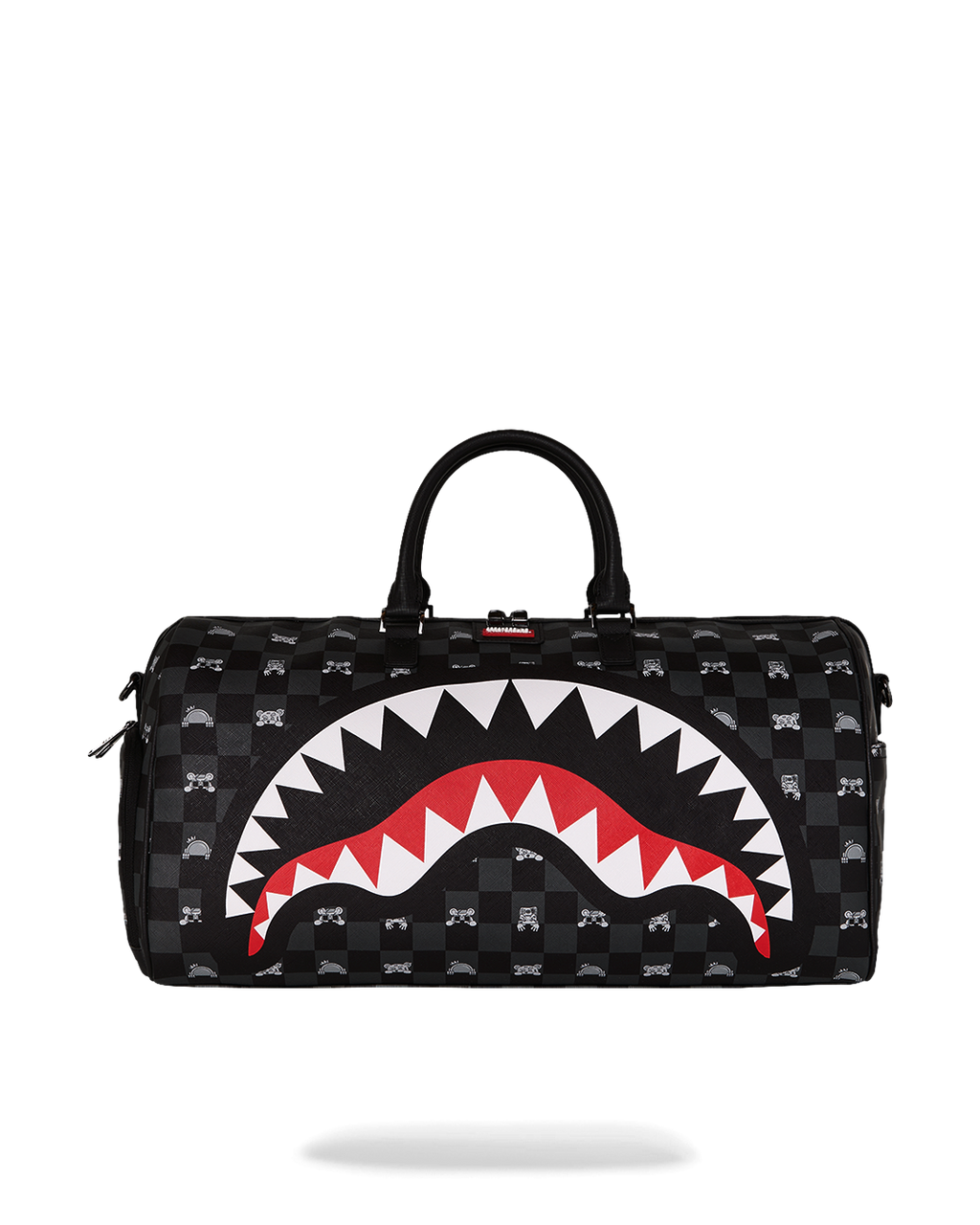 Bag Sprayground GRAY PEEKING CHARACTER CHECK LARGE DUFFLE